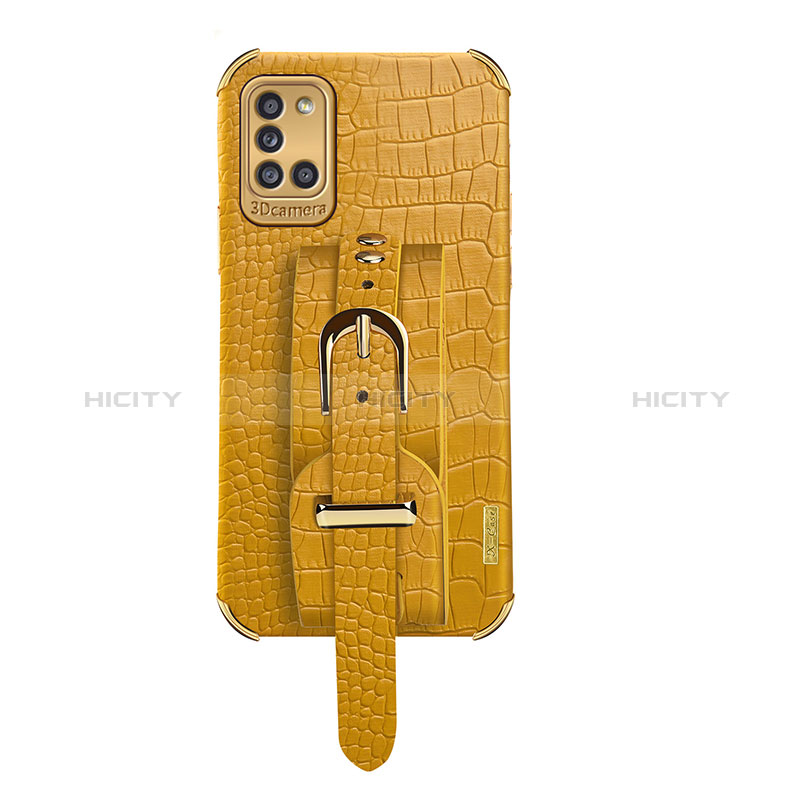 Coque Luxe Cuir Housse Etui XD5 pour Samsung Galaxy A31 Jaune Plus