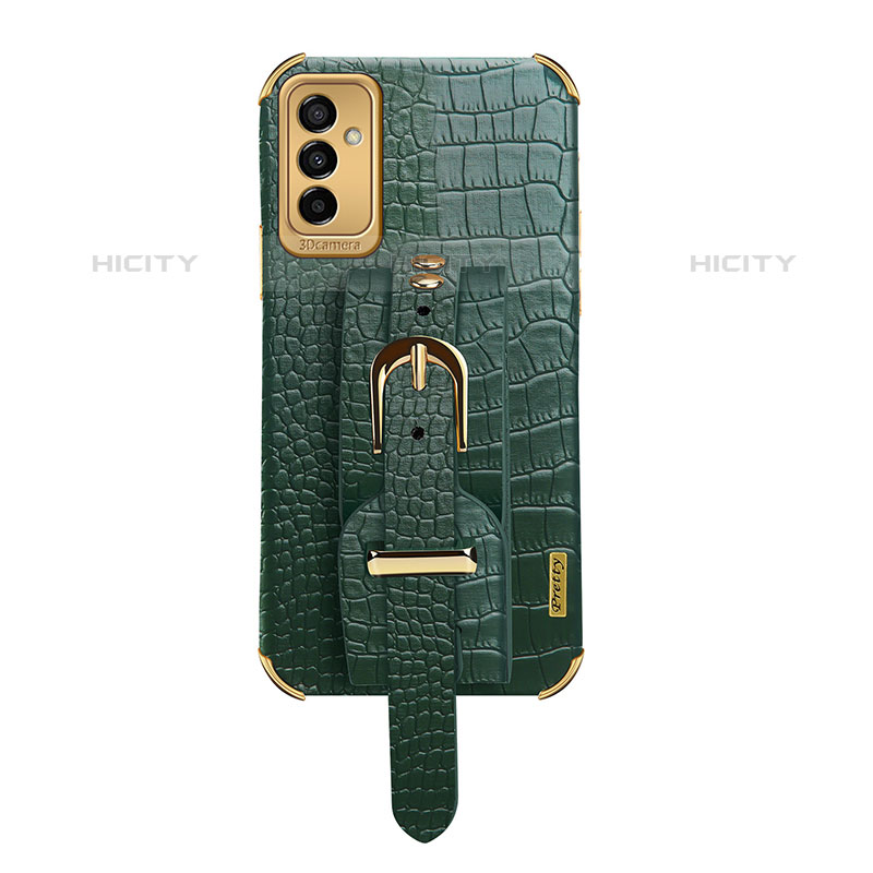 Coque Luxe Cuir Housse Etui XD5 pour Samsung Galaxy M23 5G Vert Plus