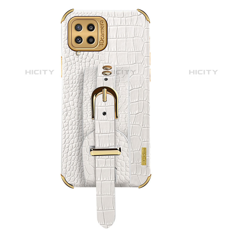 Coque Luxe Cuir Housse Etui XD5 pour Samsung Galaxy M32 4G Blanc Plus