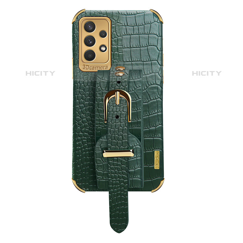 Coque Luxe Cuir Housse Etui XD5 pour Samsung Galaxy M32 5G Vert Plus