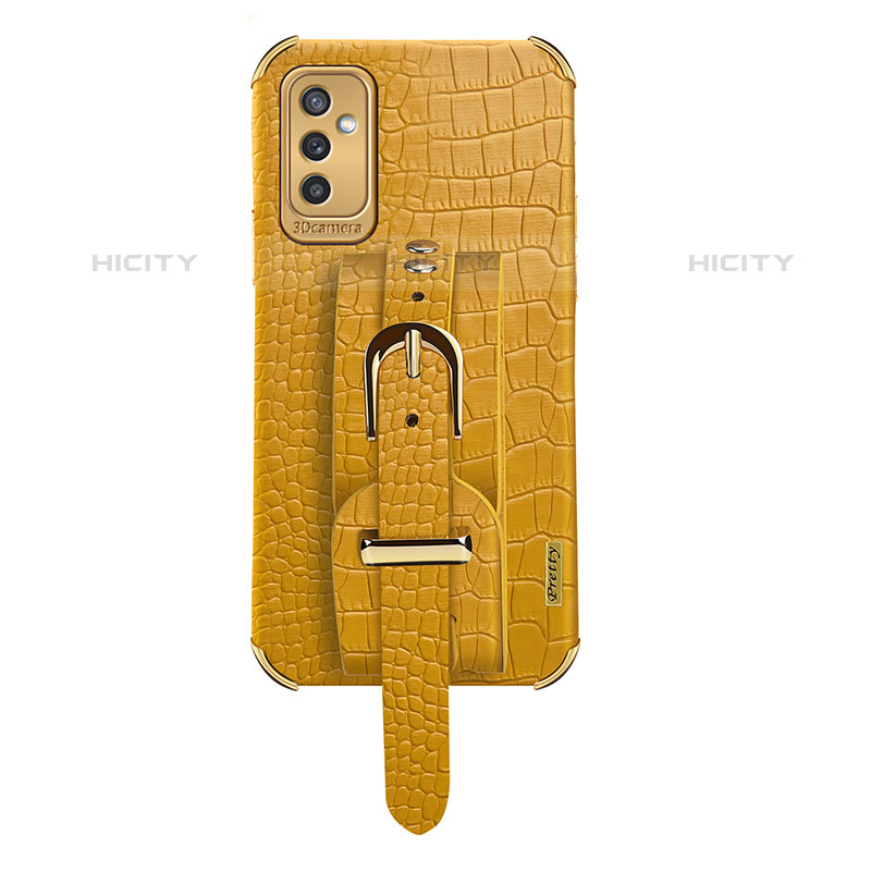 Coque Luxe Cuir Housse Etui XD5 pour Samsung Galaxy M52 5G Jaune Plus