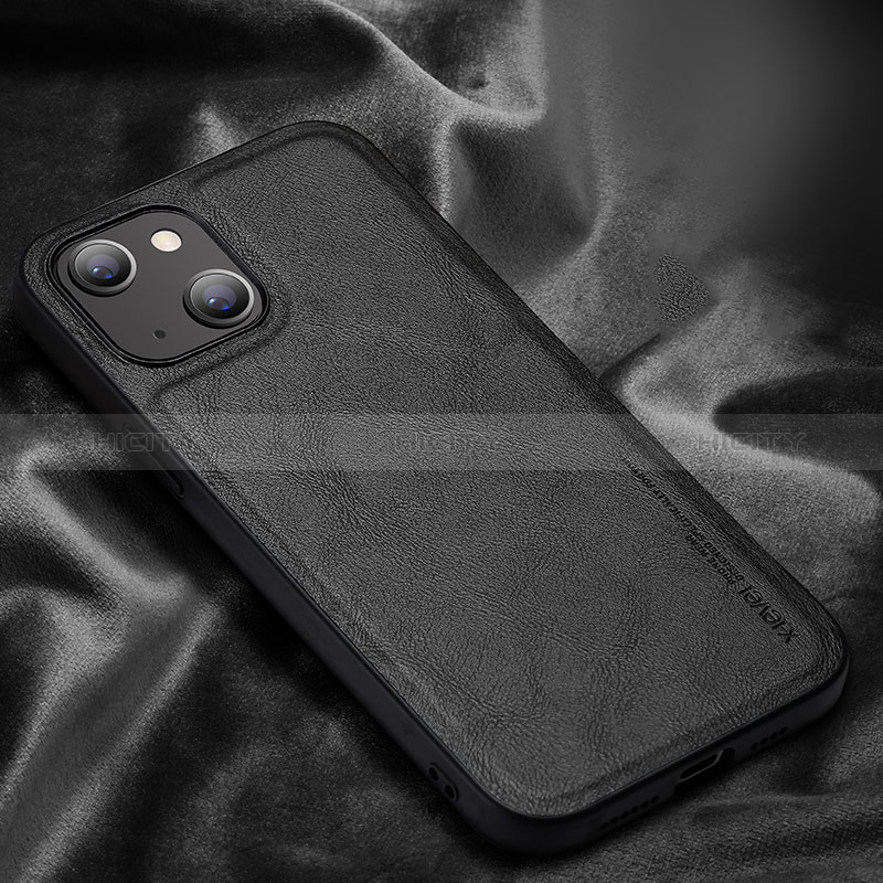 Coque Luxe Cuir Housse Etui XV1 pour Apple iPhone 14 Plus Noir Plus