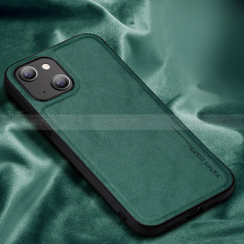 Coque Luxe Cuir Housse Etui XV1 pour Apple iPhone 14 Plus Vert Plus