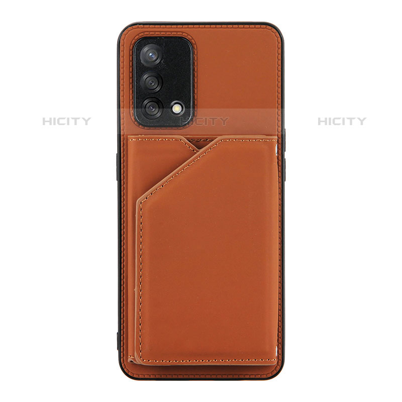 Coque Luxe Cuir Housse Etui Y01B pour Oppo A74 4G Marron Plus