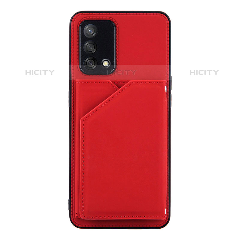 Coque Luxe Cuir Housse Etui Y01B pour Oppo A74 4G Rouge Plus