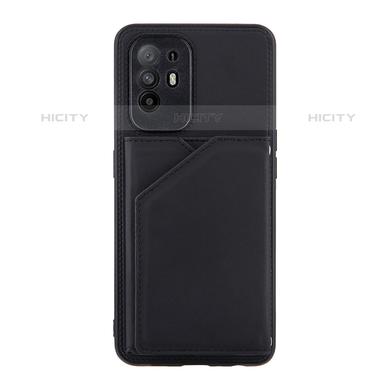 Coque Luxe Cuir Housse Etui Y01B pour Oppo A94 5G Noir Plus