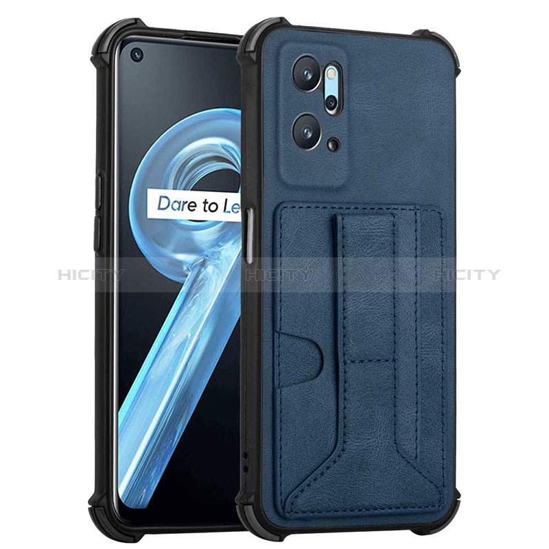 Coque Luxe Cuir Housse Etui Y01B pour Oppo A96 4G Bleu Plus