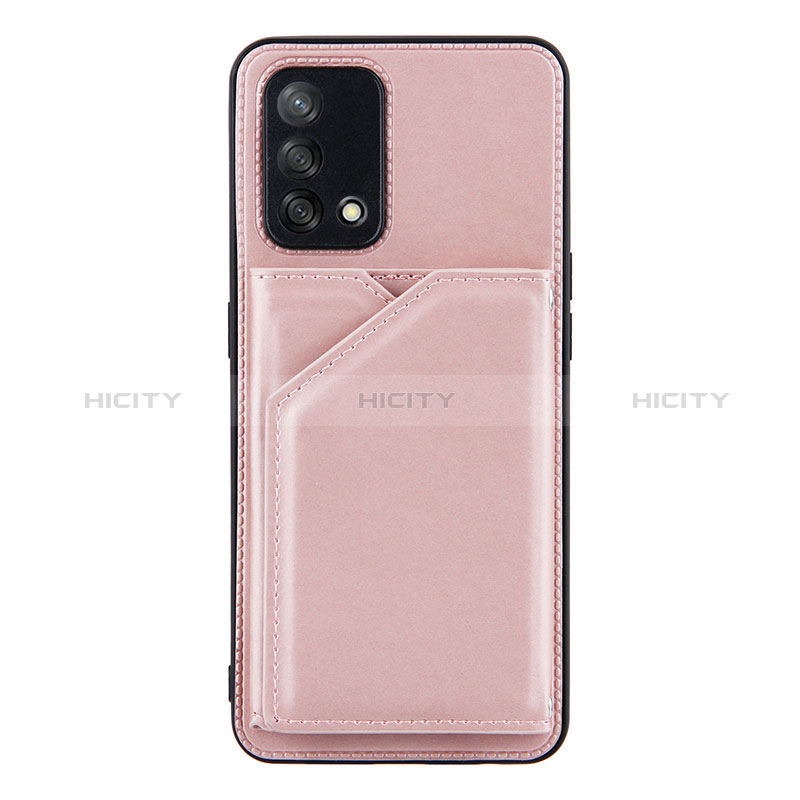 Coque Luxe Cuir Housse Etui Y01B pour Oppo F19s Or Rose Plus