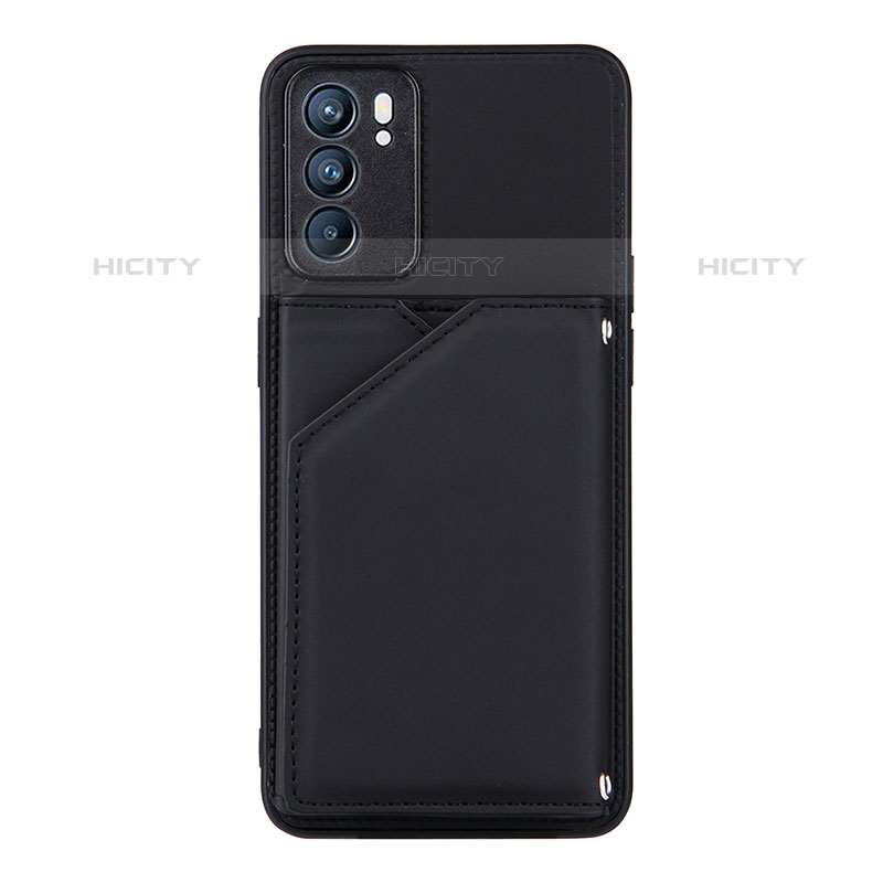 Coque Luxe Cuir Housse Etui Y01B pour Oppo Reno6 5G Noir Plus