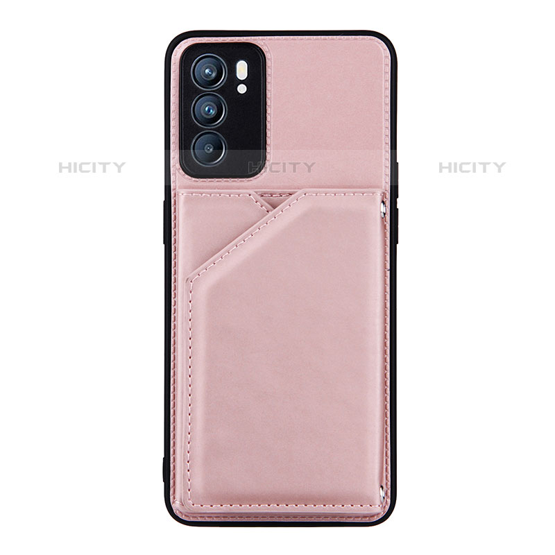 Coque Luxe Cuir Housse Etui Y01B pour Oppo Reno6 5G Or Rose Plus