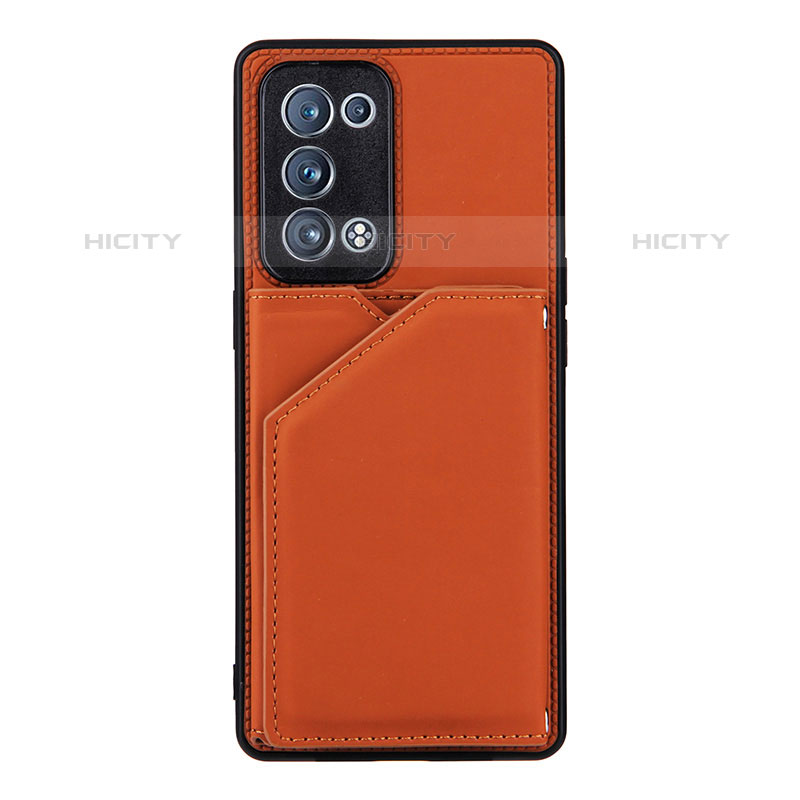 Coque Luxe Cuir Housse Etui Y01B pour Oppo Reno6 Pro 5G Marron Plus