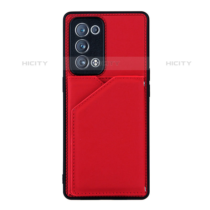 Coque Luxe Cuir Housse Etui Y01B pour Oppo Reno6 Pro 5G Rouge Plus