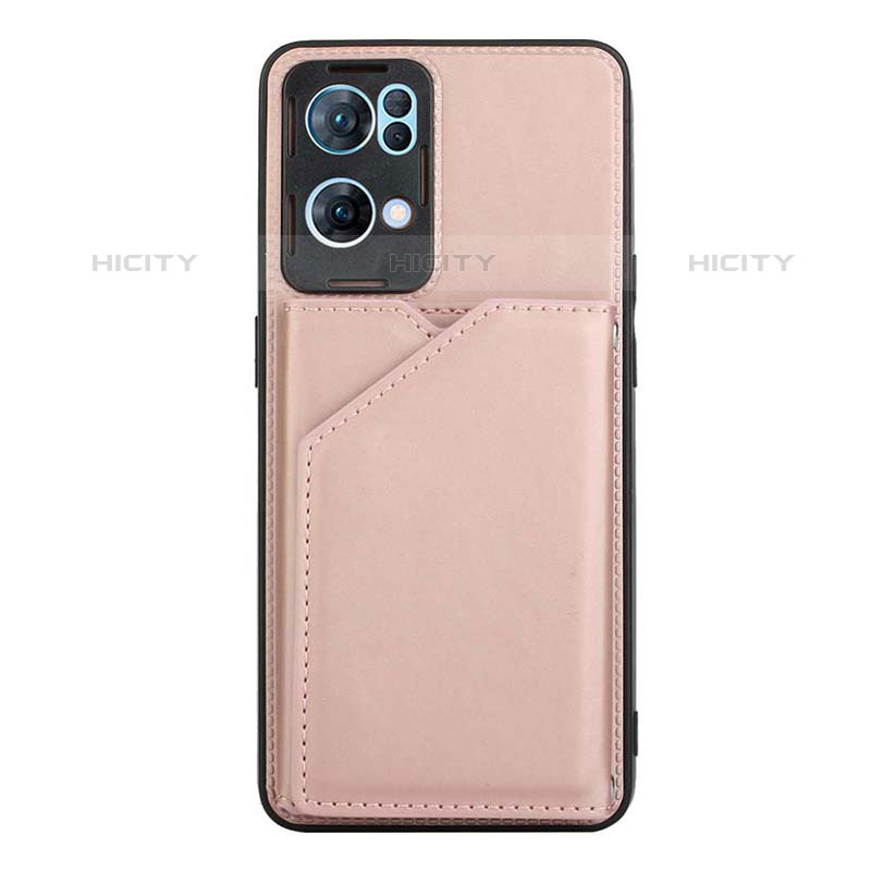 Coque Luxe Cuir Housse Etui Y01B pour Oppo Reno7 Pro 5G Or Rose Plus