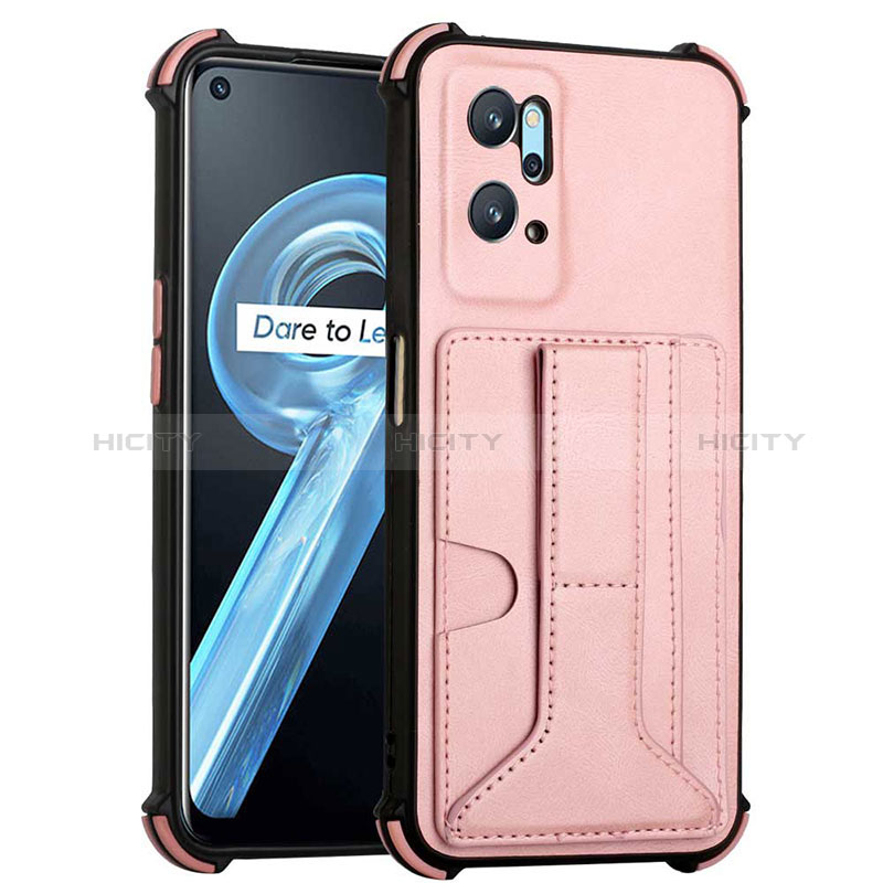 Coque Luxe Cuir Housse Etui Y01B pour Realme 9i 4G Or Rose Plus