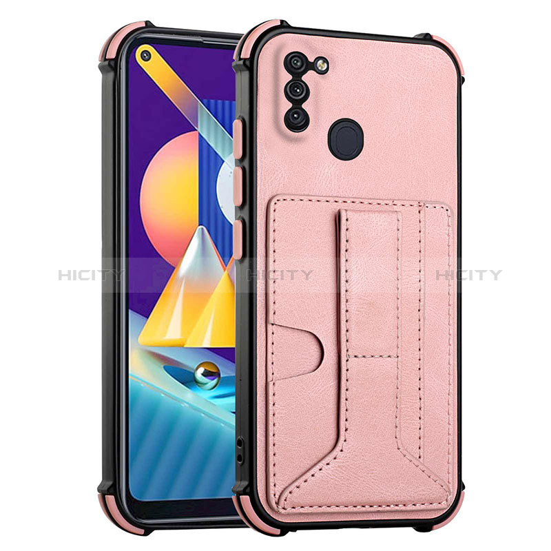 Coque Luxe Cuir Housse Etui Y01B pour Samsung Galaxy A11 Or Rose Plus