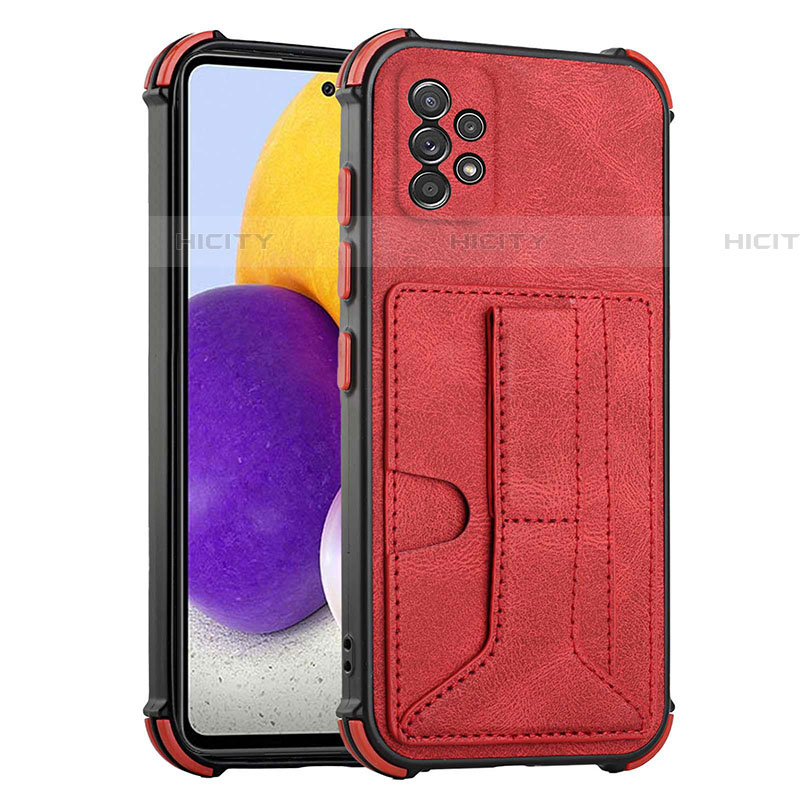 Coque Luxe Cuir Housse Etui Y01B pour Samsung Galaxy A52 5G Rouge Plus