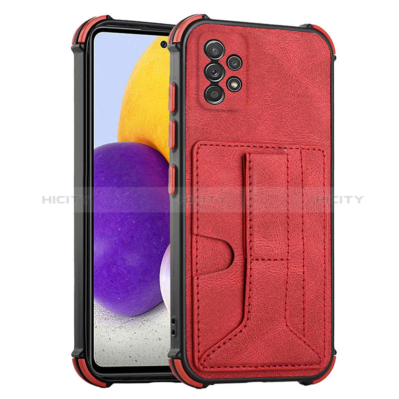 Coque Luxe Cuir Housse Etui Y01B pour Samsung Galaxy A52s 5G Rouge Plus