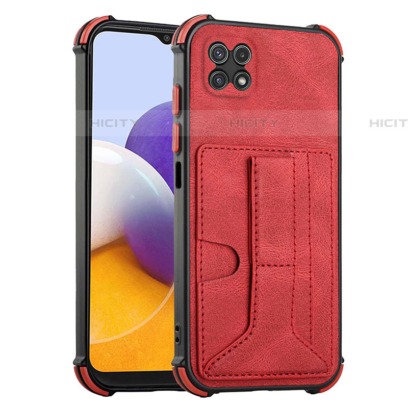 Coque Luxe Cuir Housse Etui Y01B pour Samsung Galaxy F42 5G Rouge Plus