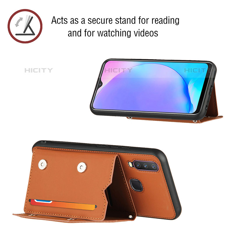 Coque Luxe Cuir Housse Etui Y01B pour Vivo Y11 Plus