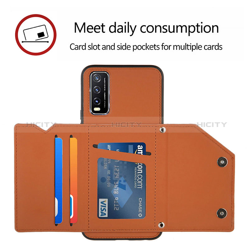 Coque Luxe Cuir Housse Etui Y01B pour Vivo Y12A Plus