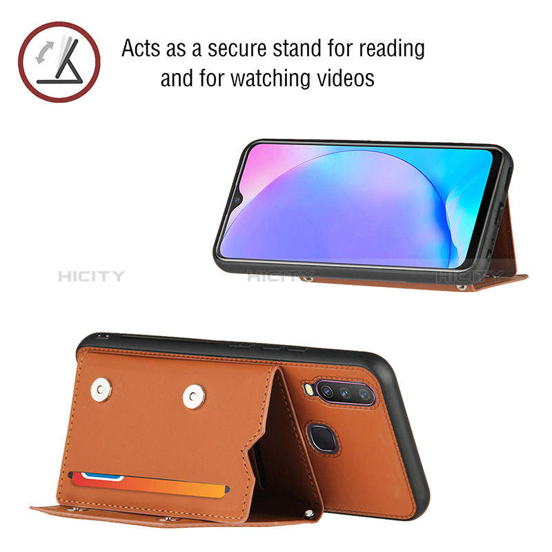 Coque Luxe Cuir Housse Etui Y01B pour Vivo Y3s Plus