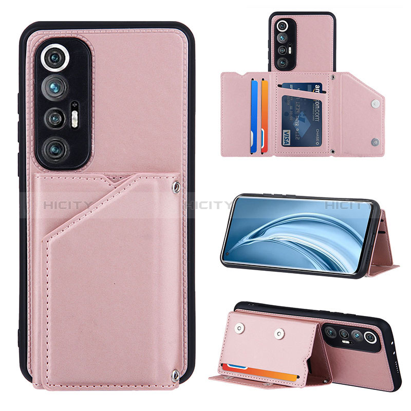 Coque Luxe Cuir Housse Etui Y01B pour Xiaomi Mi 10S 5G Or Rose Plus