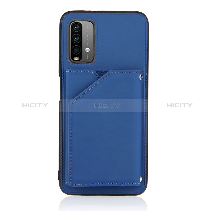 Coque Luxe Cuir Housse Etui Y01B pour Xiaomi Redmi 9 Power Bleu Plus