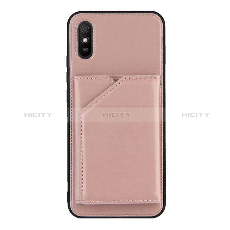 Coque Luxe Cuir Housse Etui Y01B pour Xiaomi Redmi 9i Or Rose Plus