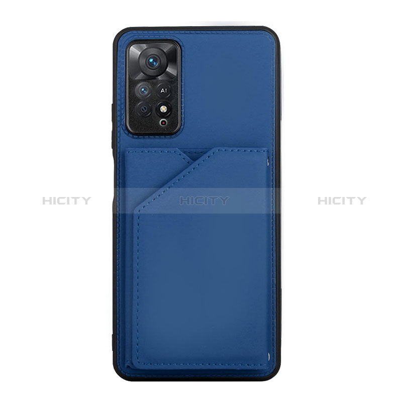 Coque Luxe Cuir Housse Etui Y01B pour Xiaomi Redmi Note 11 Pro 5G Bleu Plus