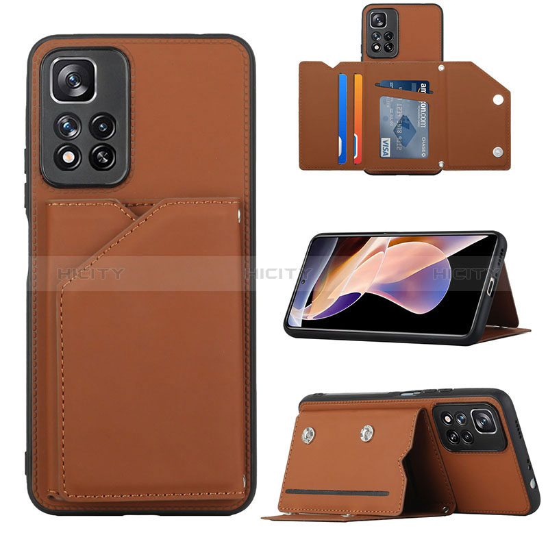 Coque Luxe Cuir Housse Etui Y01B pour Xiaomi Redmi Note 11 Pro+ Plus 5G Marron Plus