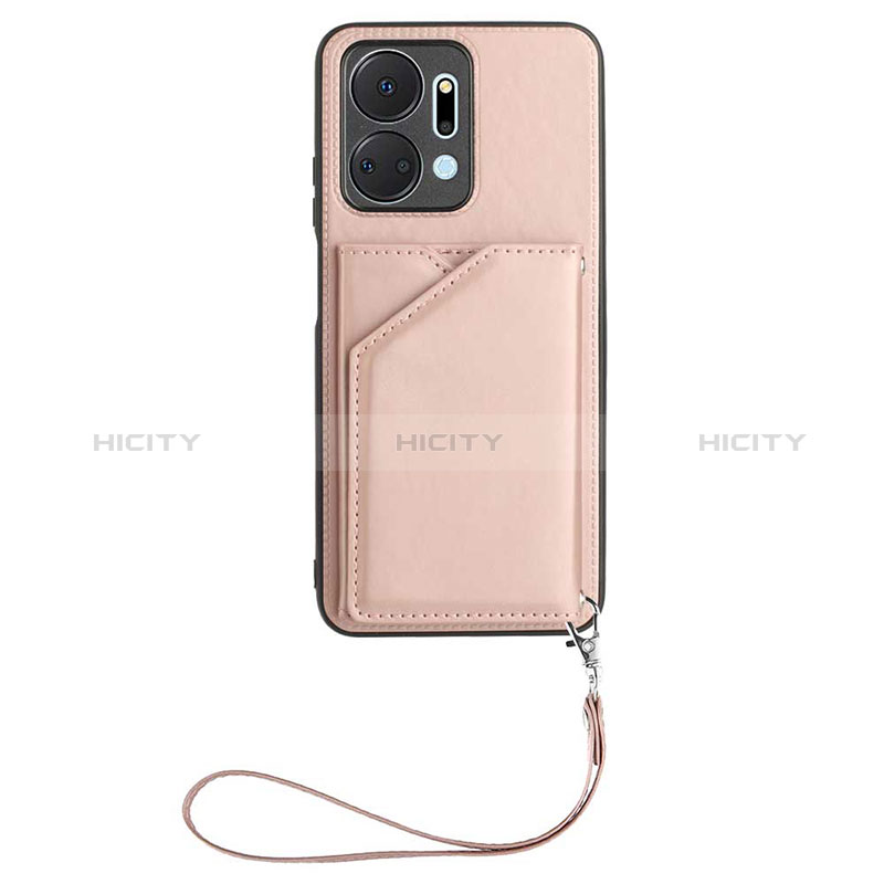 Coque Luxe Cuir Housse Etui Y02B pour Huawei Honor X7a Or Rose Plus