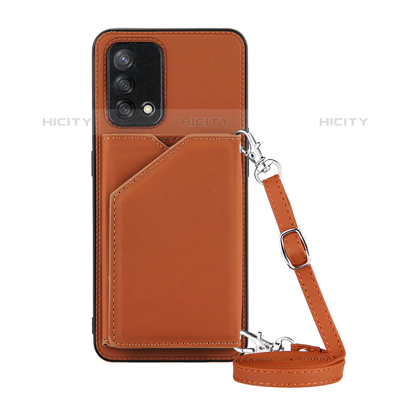 Coque Luxe Cuir Housse Etui Y02B pour Oppo A74 4G Marron Plus