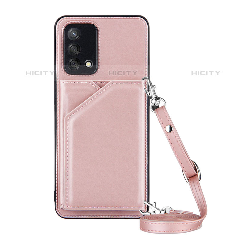 Coque Luxe Cuir Housse Etui Y02B pour Oppo A74 4G Or Rose Plus