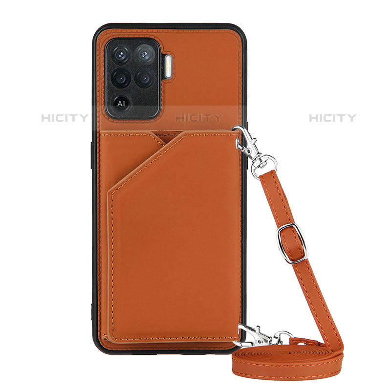 Coque Luxe Cuir Housse Etui Y02B pour Oppo A94 4G Marron Plus