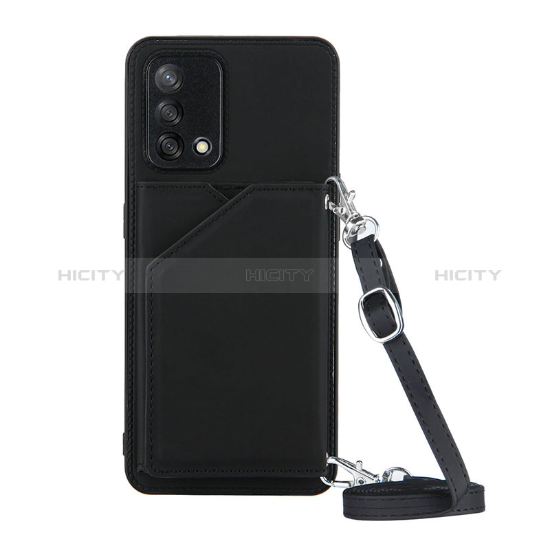 Coque Luxe Cuir Housse Etui Y02B pour Oppo A95 4G Noir Plus