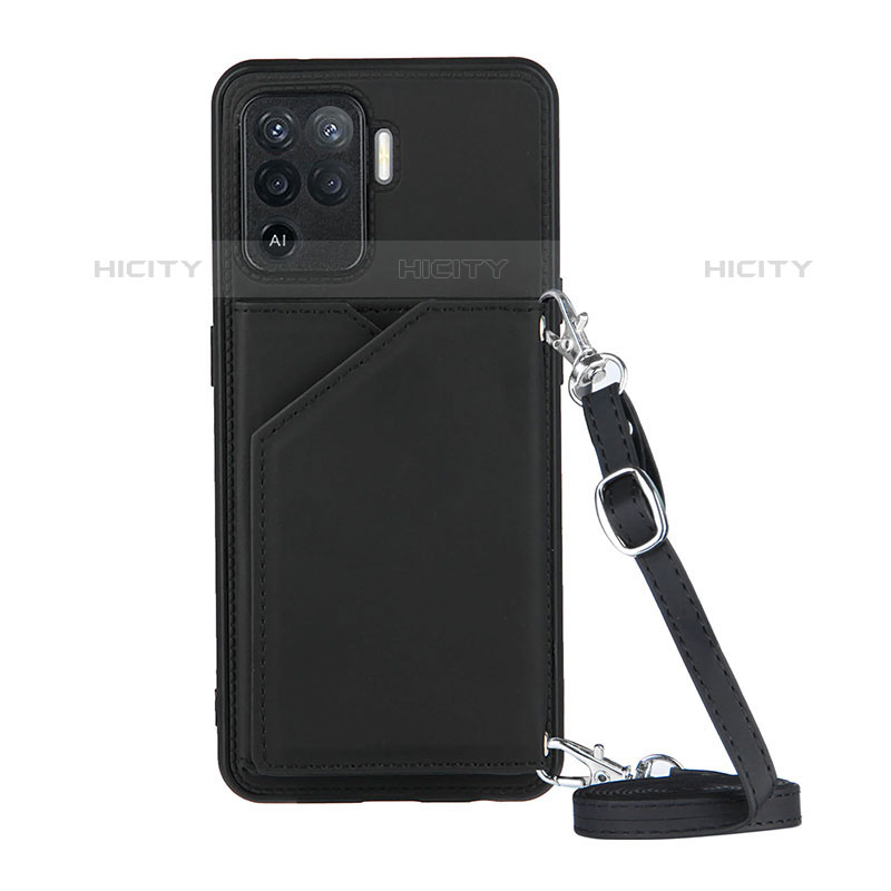 Coque Luxe Cuir Housse Etui Y02B pour Oppo F19 Pro Noir Plus