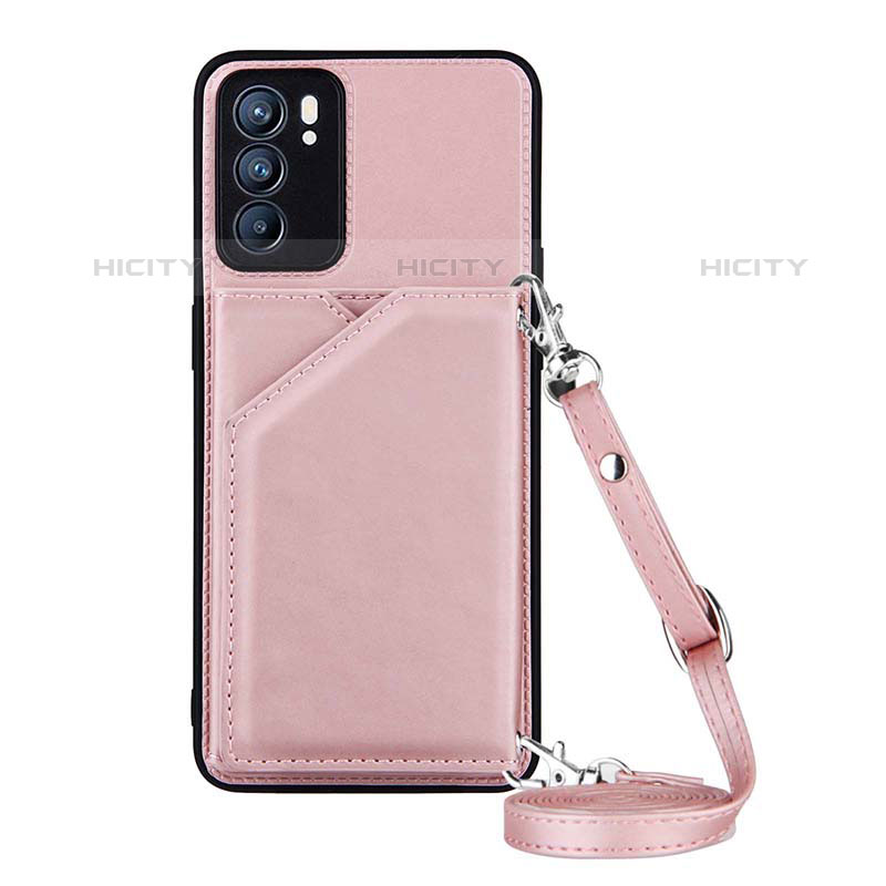 Coque Luxe Cuir Housse Etui Y02B pour Oppo Reno6 5G Or Rose Plus