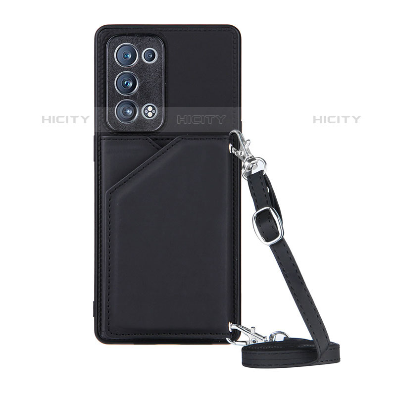 Coque Luxe Cuir Housse Etui Y02B pour Oppo Reno6 Pro 5G Noir Plus