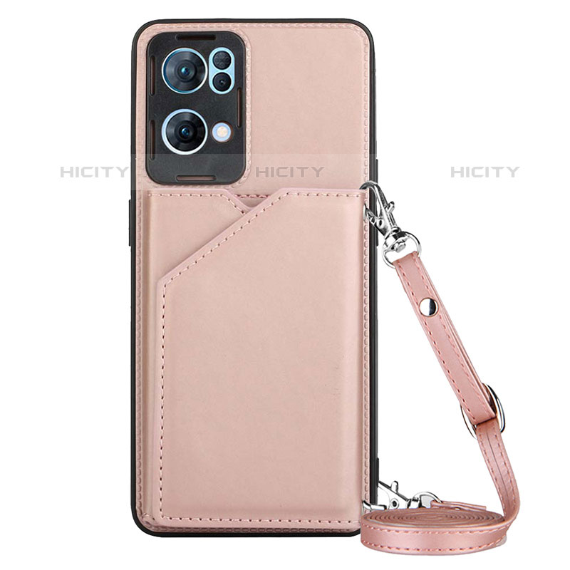 Coque Luxe Cuir Housse Etui Y02B pour Oppo Reno7 Pro 5G Or Rose Plus