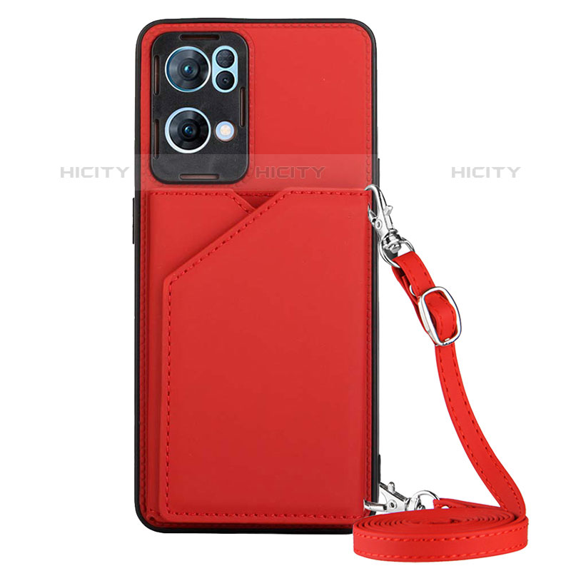 Coque Luxe Cuir Housse Etui Y02B pour Oppo Reno7 Pro 5G Rouge Plus