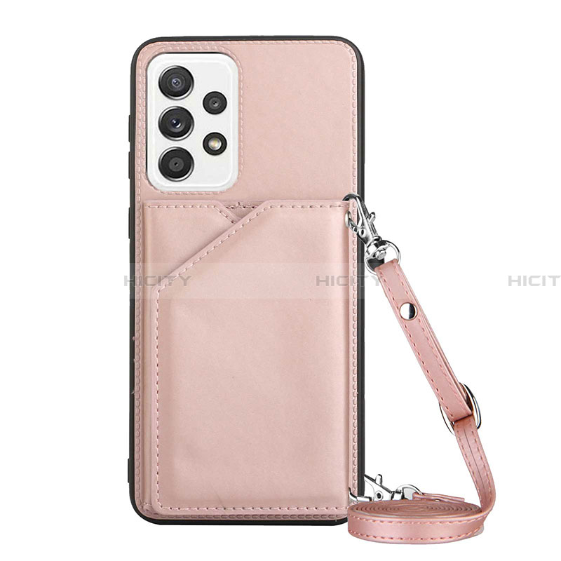 Coque Luxe Cuir Housse Etui Y02B pour Samsung Galaxy A33 5G Or Rose Plus