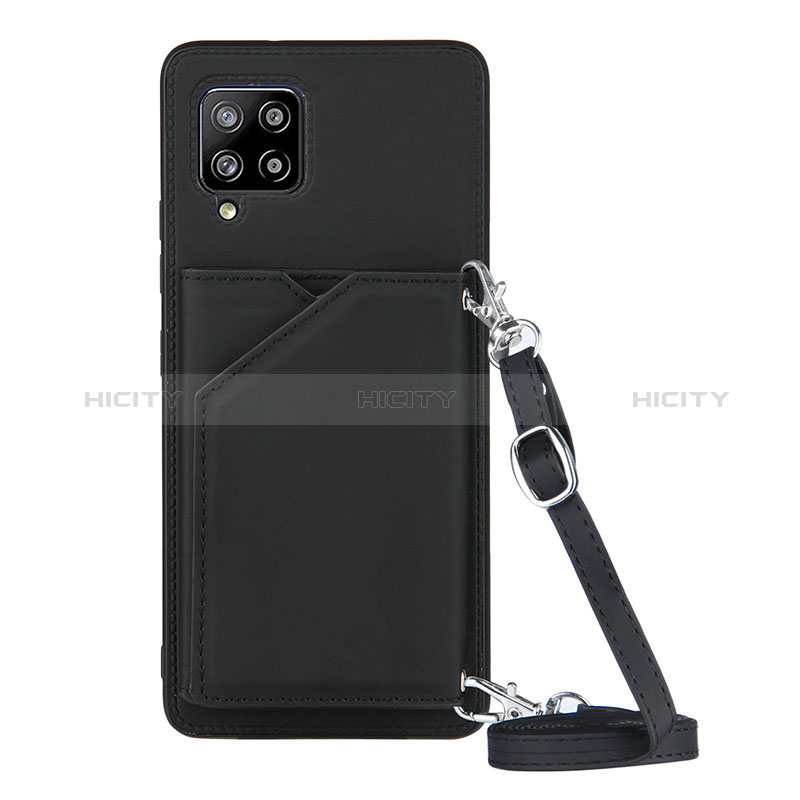 Coque Luxe Cuir Housse Etui Y02B pour Samsung Galaxy A42 5G Noir Plus