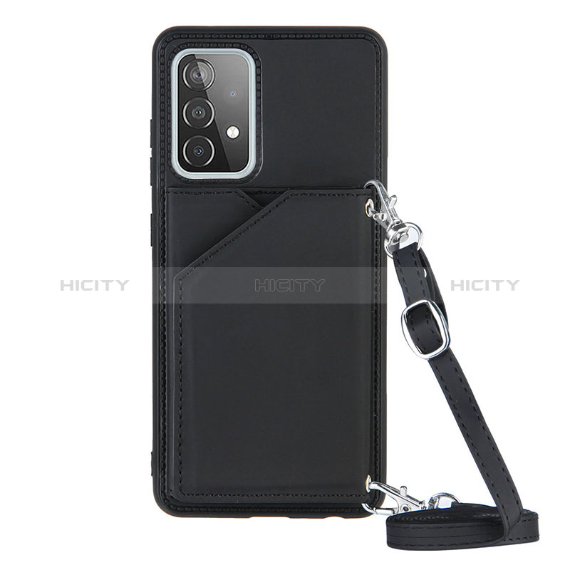 Coque Luxe Cuir Housse Etui Y02B pour Samsung Galaxy A52s 5G Noir Plus