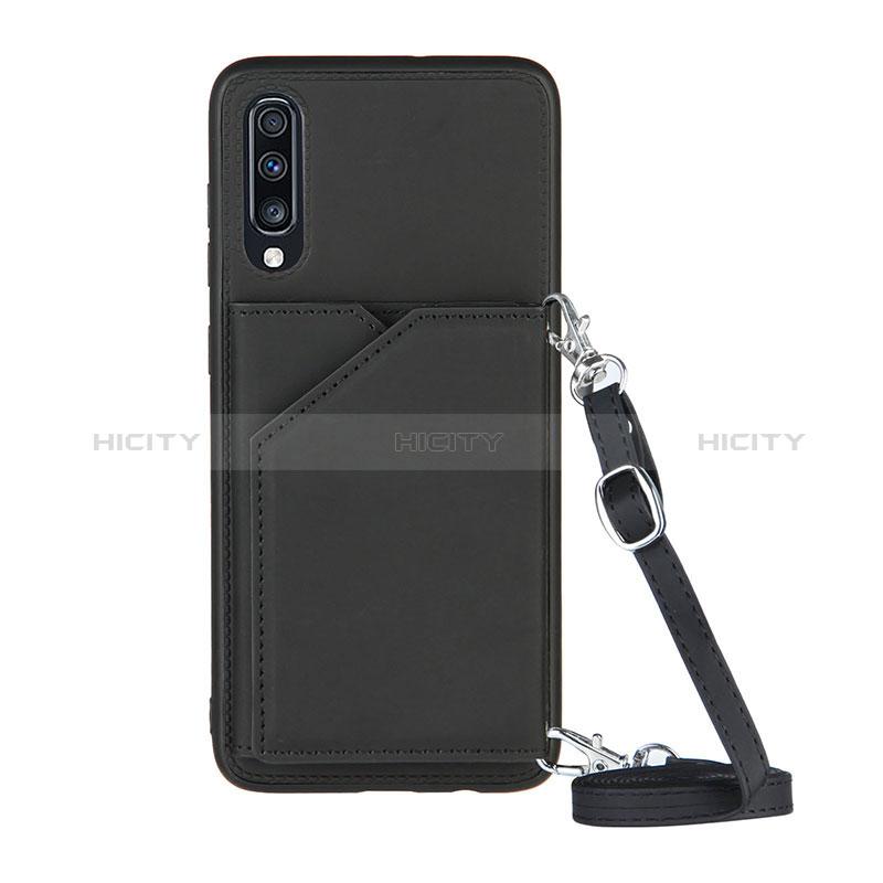 Coque Luxe Cuir Housse Etui Y02B pour Samsung Galaxy A70 Noir Plus