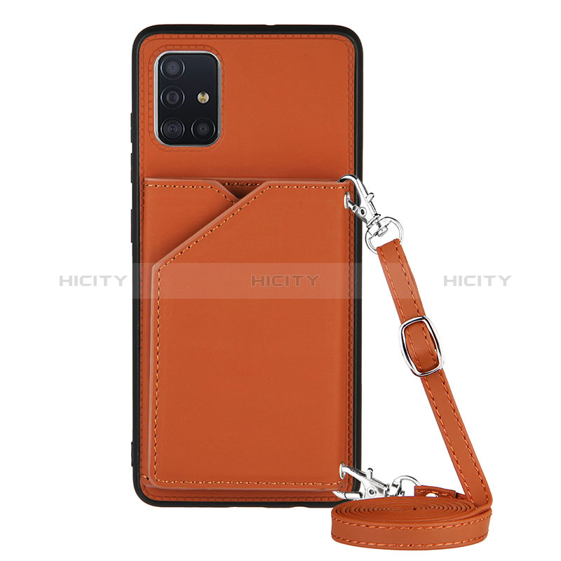 Coque Luxe Cuir Housse Etui Y02B pour Samsung Galaxy A71 5G Marron Plus