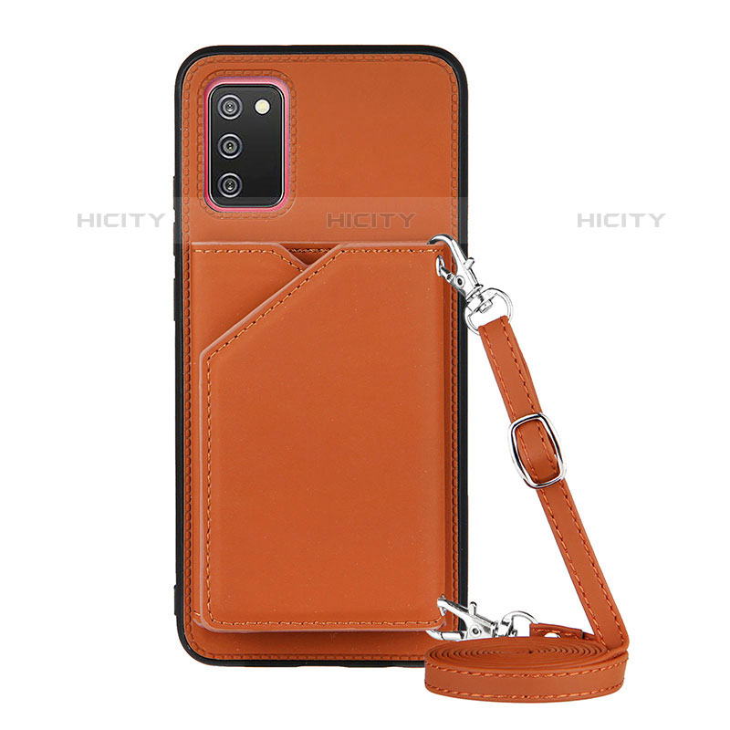 Coque Luxe Cuir Housse Etui Y02B pour Samsung Galaxy M02s Marron Plus