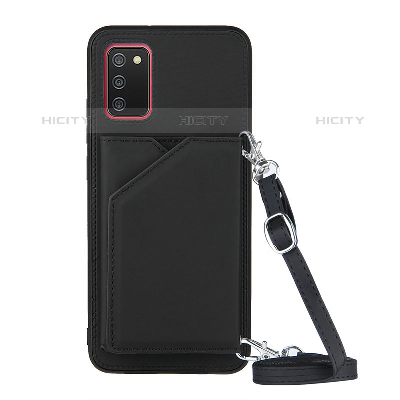 Coque Luxe Cuir Housse Etui Y02B pour Samsung Galaxy M02s Noir Plus