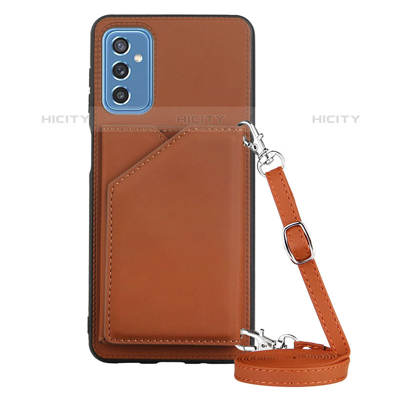 Coque Luxe Cuir Housse Etui Y02B pour Samsung Galaxy M52 5G Marron Plus