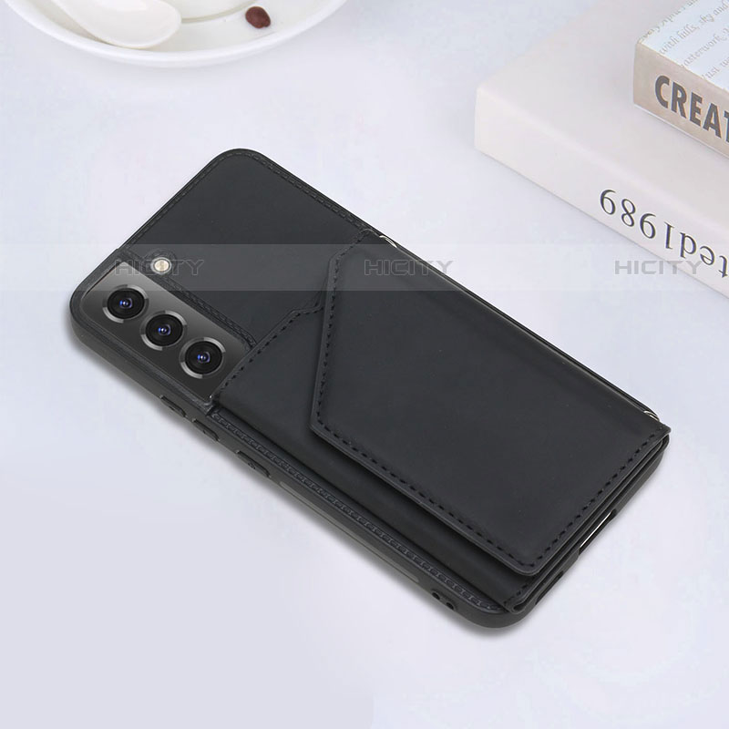 Coque Luxe Cuir Housse Etui Y02B pour Samsung Galaxy S21 Plus 5G Noir Plus