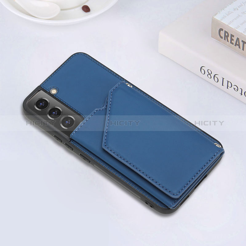 Coque Luxe Cuir Housse Etui Y02B pour Samsung Galaxy S24 Plus 5G Bleu Plus